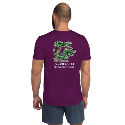 Tree Wizards Purple Men's Athletic T-shirt (Moisture Wicking)