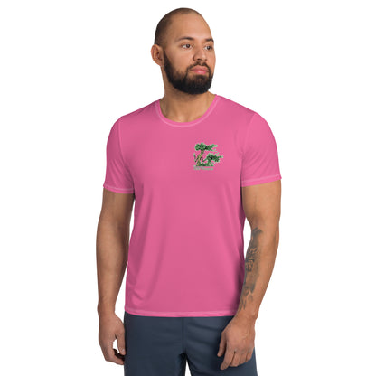 Tree Wizards Pink Men's Athletic T-shirt (Moisture Wicking)