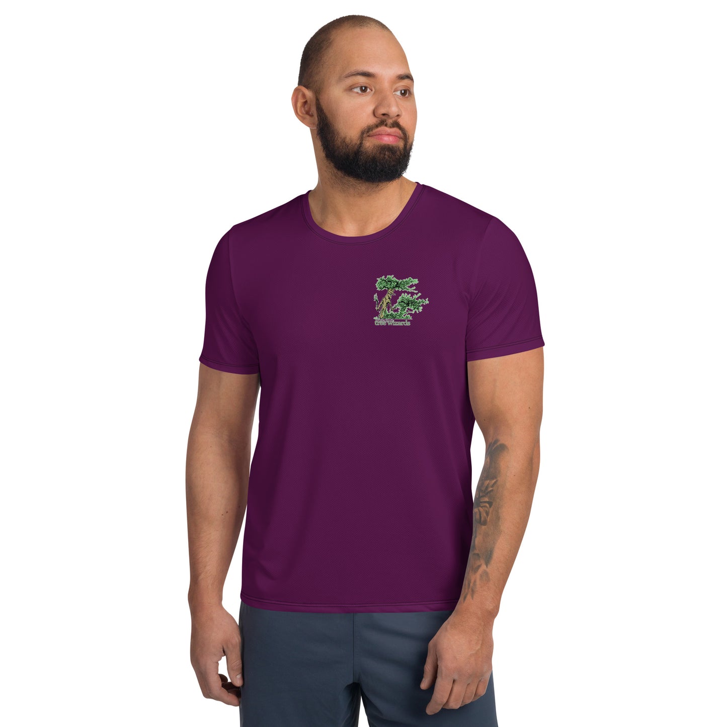 Tree Wizards Purple Men's Athletic T-shirt (Moisture Wicking)