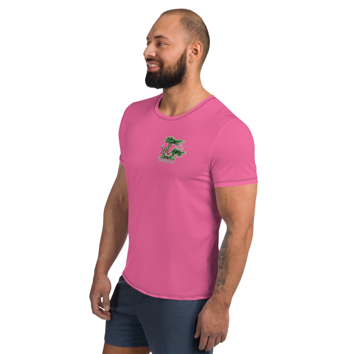 Tree Wizards Pink Men's Athletic T-shirt (Moisture Wicking)