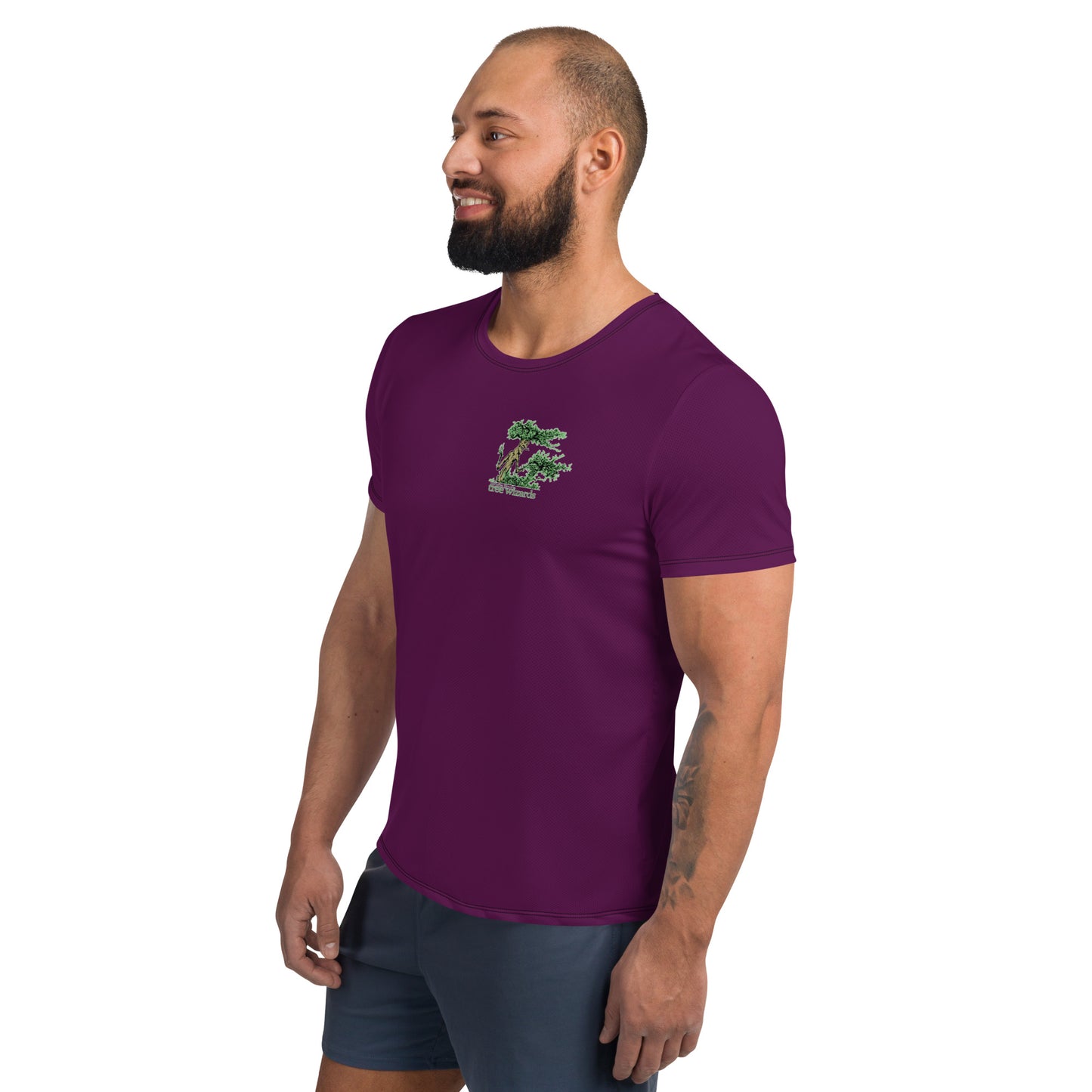 Tree Wizards Purple Men's Athletic T-shirt (Moisture Wicking)