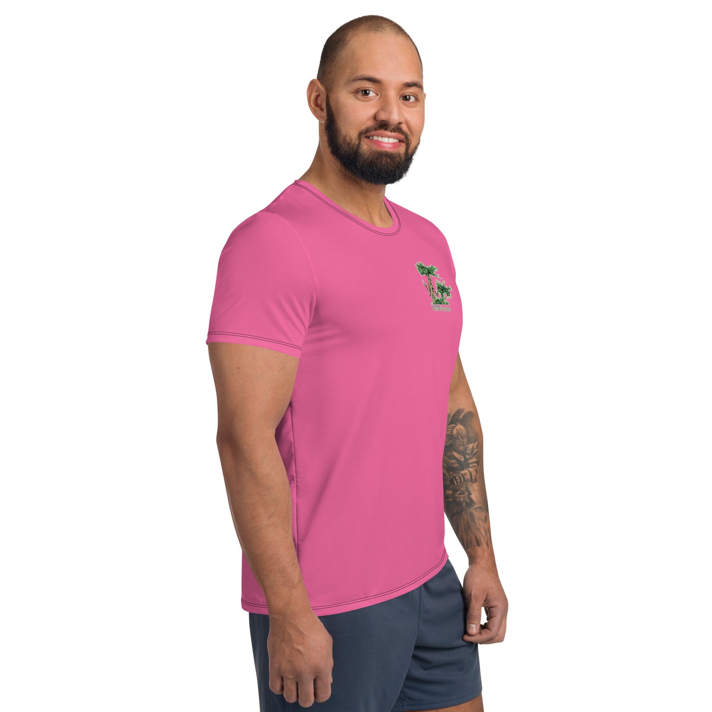 Tree Wizards Pink Men's Athletic T-shirt (Moisture Wicking)