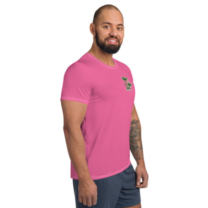 Tree Wizards Pink Men's Athletic T-shirt (Moisture Wicking)