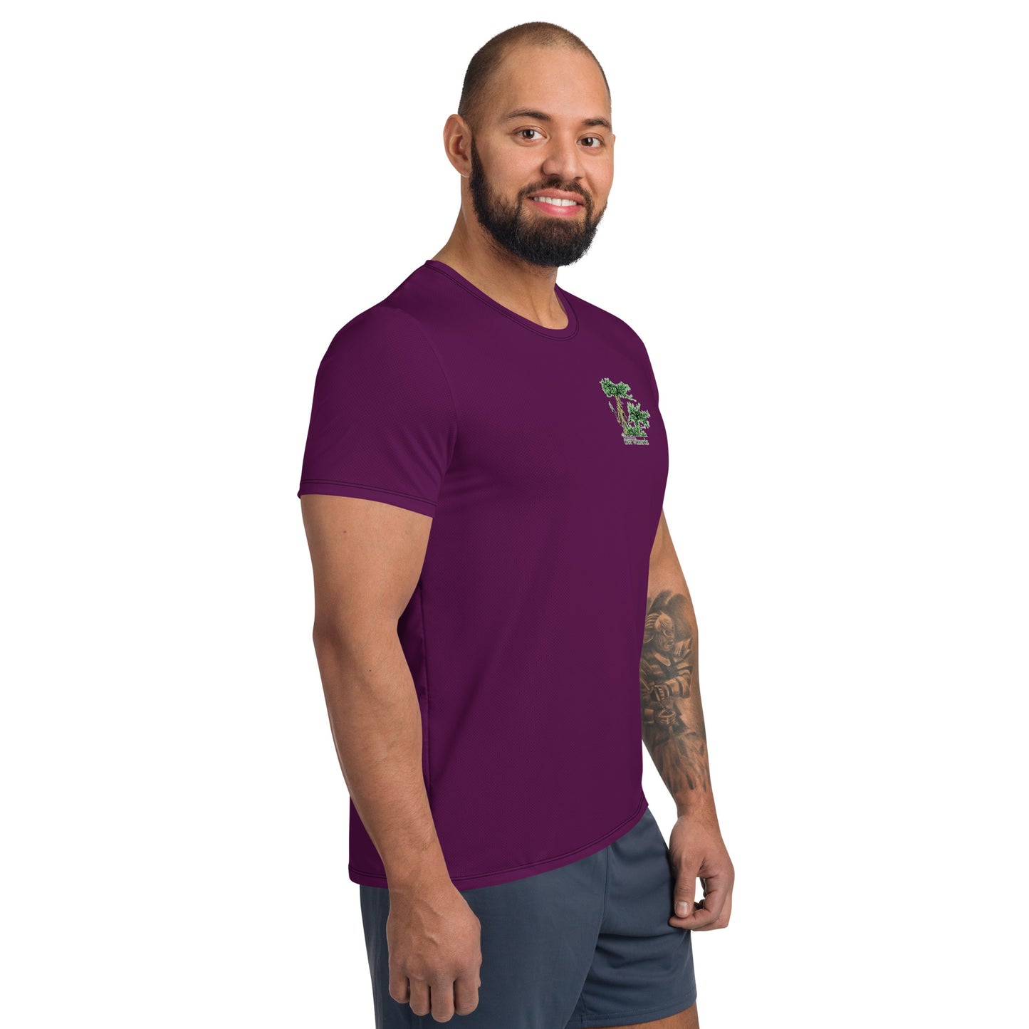 Tree Wizards Purple Men's Athletic T-shirt (Moisture Wicking)