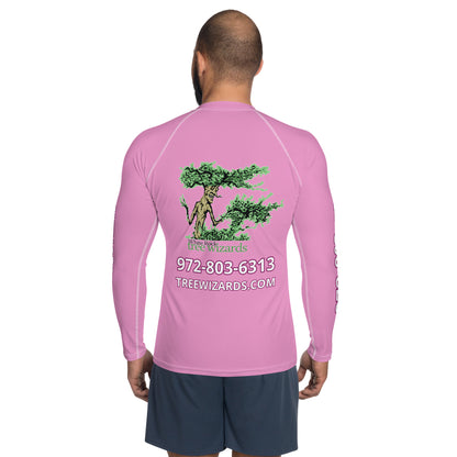 Tree Wizards Pink Men's Rash Guard (Moisture Wicking)