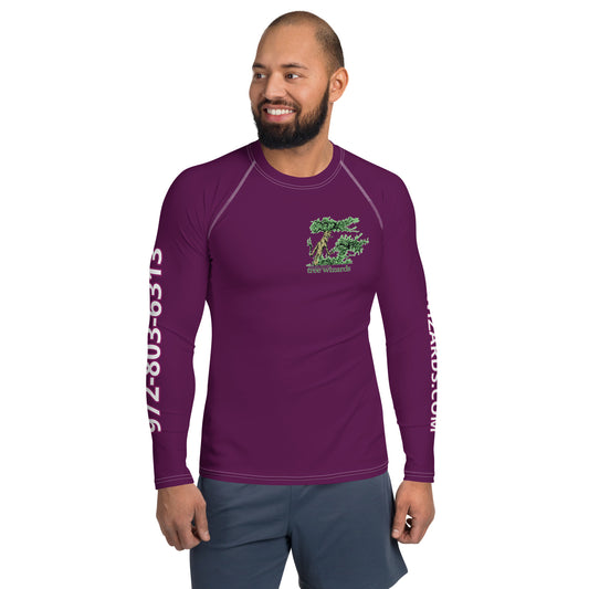 Tree Wizards Purple Men's Rash Guard (Moisture Wicking)