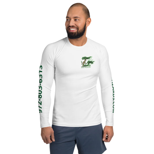 Tree Wizards White Men's Rash Guard (Moisture Wicking)