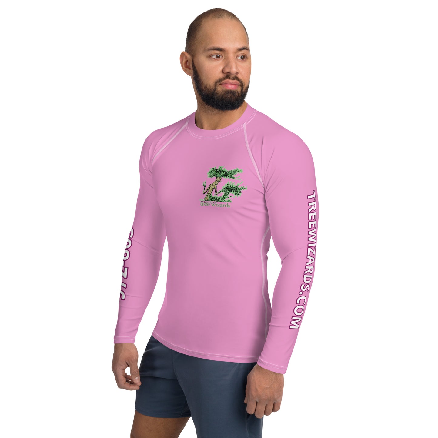 Tree Wizards Pink Men's Rash Guard (Moisture Wicking)