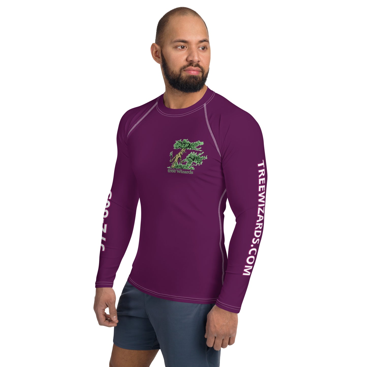 Tree Wizards Purple Men's Rash Guard (Moisture Wicking)