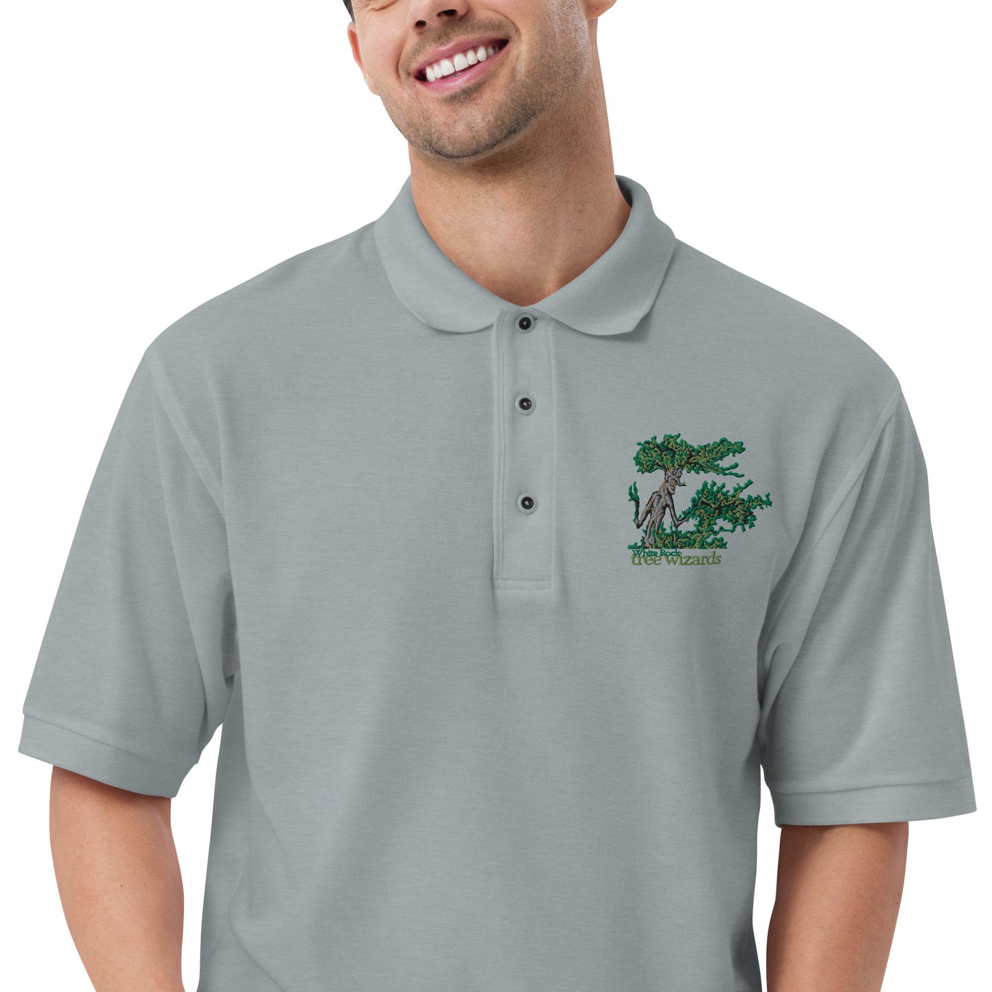 Tree Wizards Men's Premium Embroidered Polo