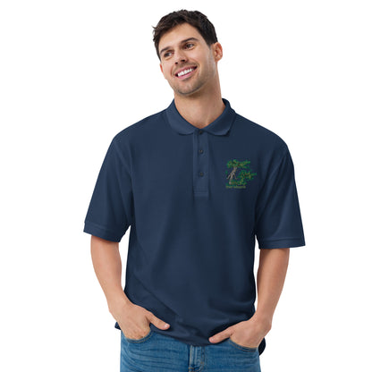 Tree Wizards Men's Premium Embroidered Polo